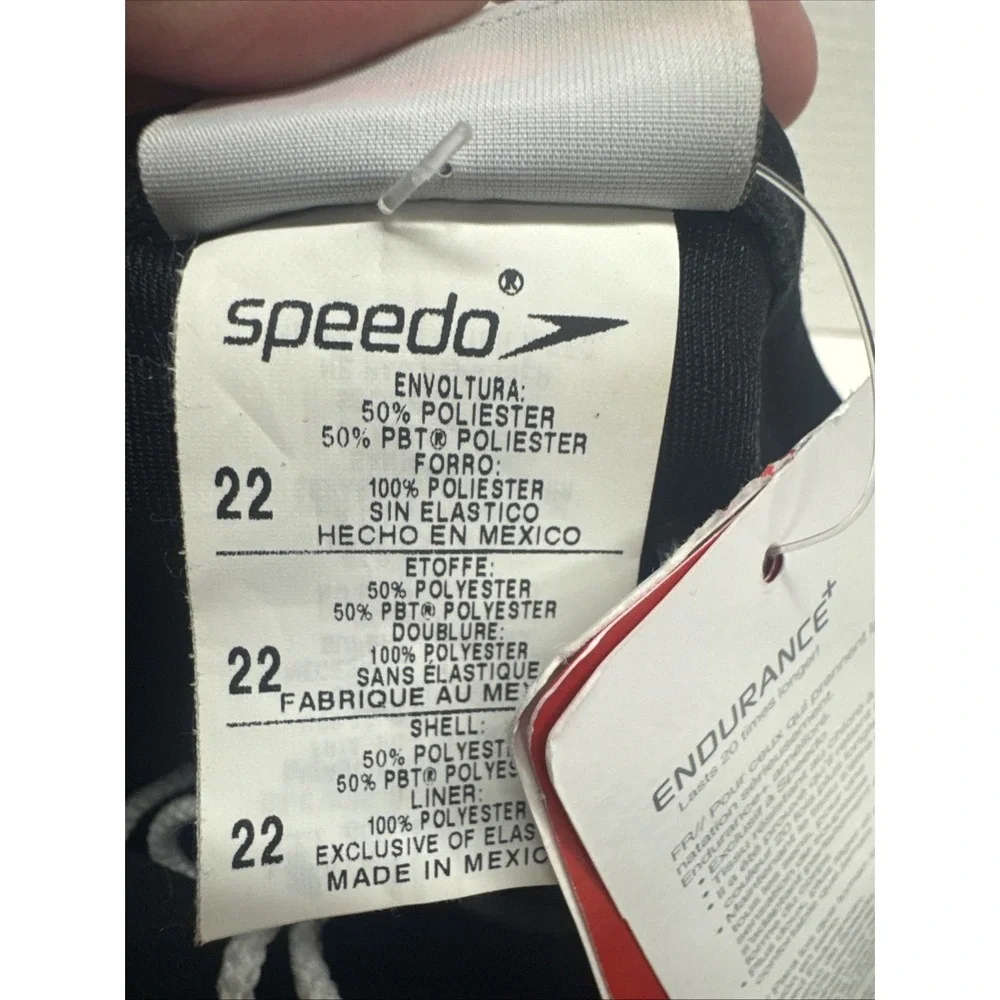 Speedo Racing Youth Black Swim Shorts Jammer  Sz 22 Ages 4-5 NEW